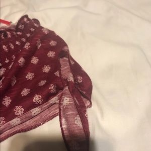 Maroon Off the Shoulder Top